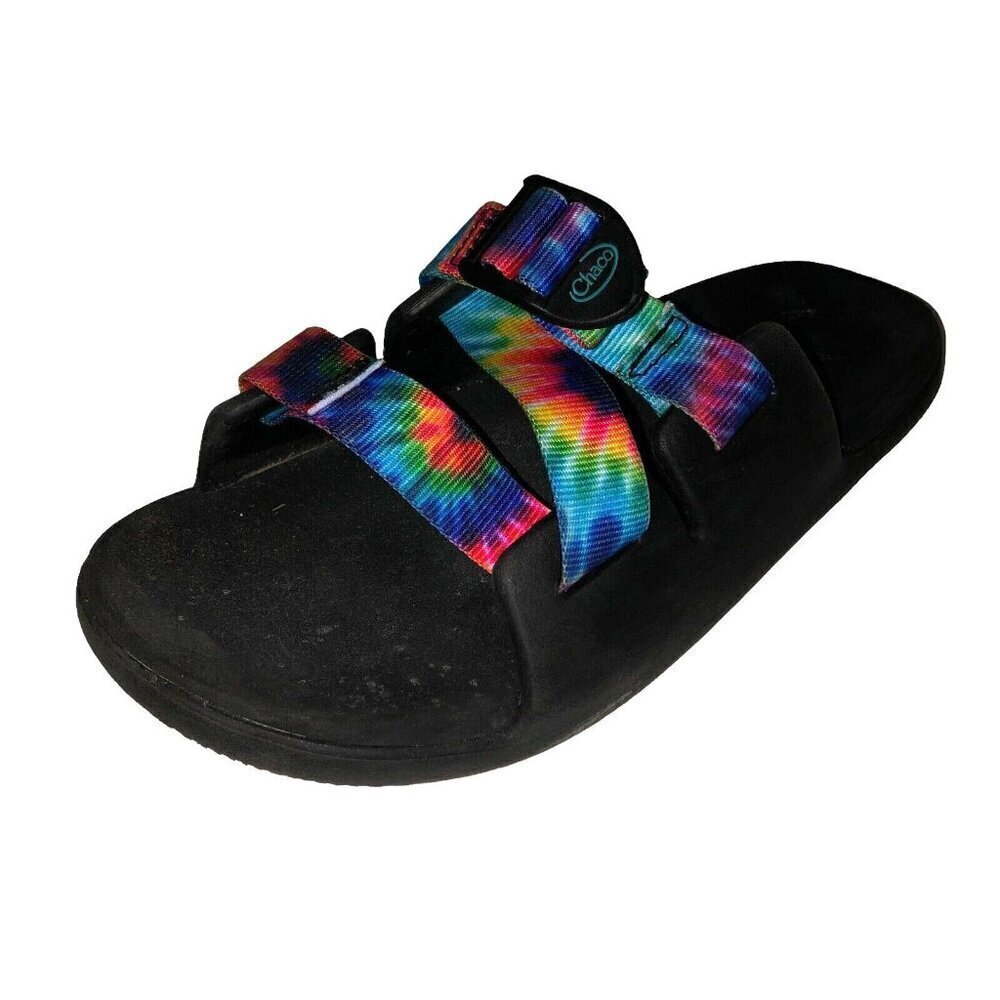 Chaco Chillos Kids Size 4 Rainbow Tie Dye Slip On Outdoor Sport Sandals Shoes
